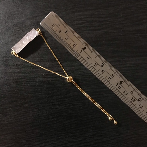 Natural Druzy Agate Bracelet - Picture 2 of 3